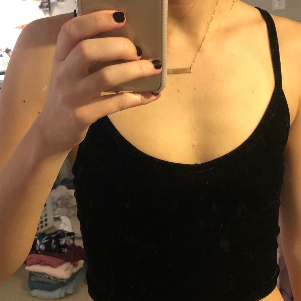 velvet crop top